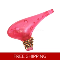 TNG Translucent Pink 12 Holes Alto C Ocarina Flute - Made In Taiwan